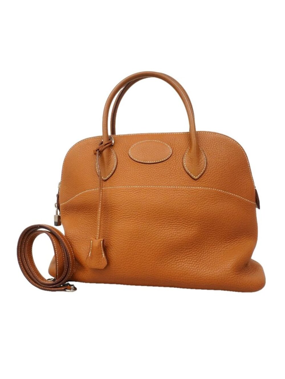 Hermes Handbag Bolide 35 Taurillon Clemence Gold Silver 2-Way Bag